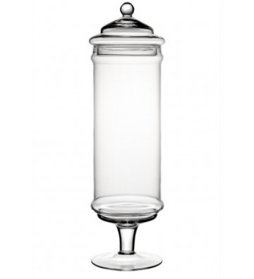 Tall glass container with lid 14xH50cm - brucs - nardini forniture