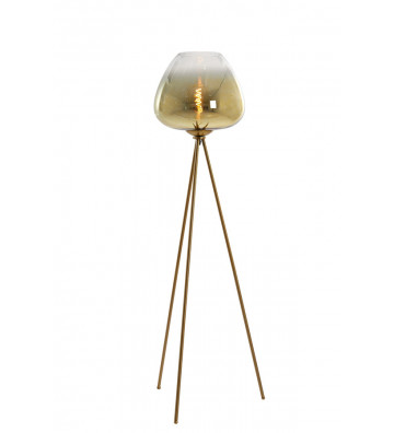 Mayson floor lamp with gold glass lampshade H146cm - light and living - nardini forniture