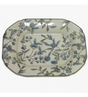 Svuotatasche in ceramica con decoro floreale blu 17cm - nardini forniture