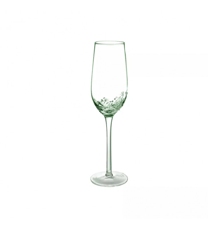 Flute champagne Bubble in vetro verde H25cm - pomax - nardini forniture