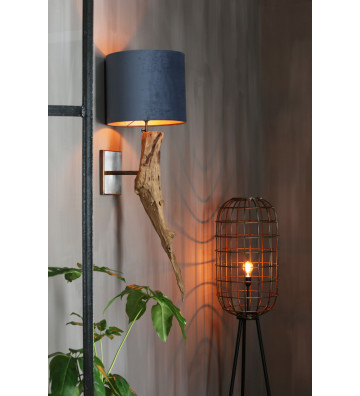 Cylinder lampshade in blue velvet 35xh30cm - Light&Living - Nardini Forniture