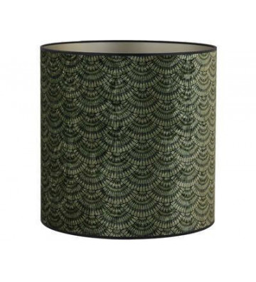 Cylinder lampshade in green chicas patterned velvet 45xh45cm - Light&Living - Nardini Forniture