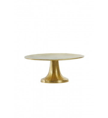 Golden circular cake stand 30xH13cm - light and living - nardini forniture