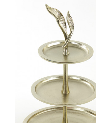 3-tier golden leaf stand 30x51cm - light and living - nardini forniture