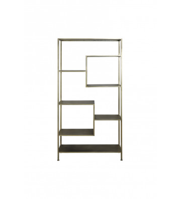 Etagere bookcase Yvana gold 101x36x200cm - Light&Living - Nardini Forniture