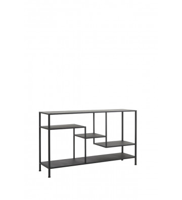 Open console in black metal 141x37xH81cm - light and living - nardini forniture