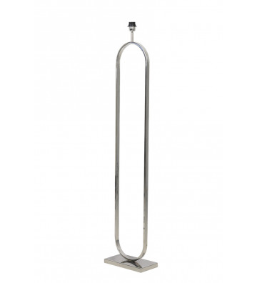 Oval silver metal floor lamp H142cm - light and living - nardini forniture