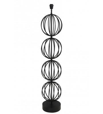 Circle floor lamp in black metal 26,5xH129cm - light and living - nardini forniture