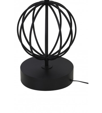 Circle floor lamp in black metal 26,5xH129cm - light and living - nardini forniture