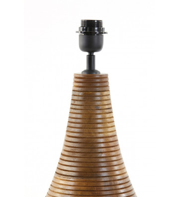 Lampada da tavolo in legno ad olio 20xH50cm - light and living - nardini forniture