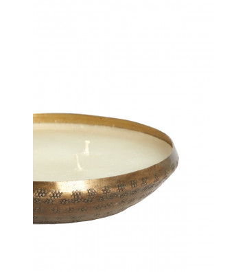 Plate with antique gold candle Ø15cm - light and living - nardini forniture