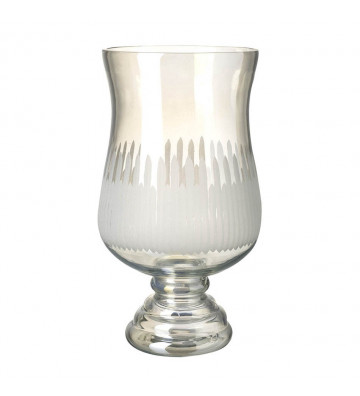Transparent decorated glass vase 15x30cm - light and living - nardini forniture