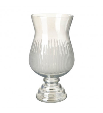 Transparent decorated glass vase 17x37cm - light and living - nardini forniture