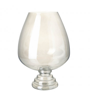 Vaso in vetro trasparente tondo 27x43cm - light and living - nardini forniture