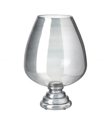 Round gray glass vase 27x43cm - light and living - nardini forniture