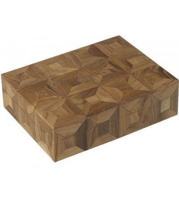 Wooden checkered box 15x12cm - light and living - nardini forniture