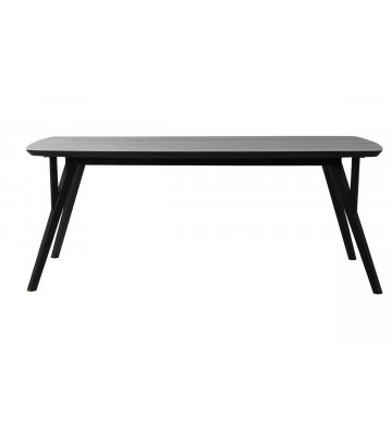Dining table in black wood 220x100xH76cm