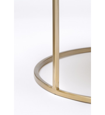 Coffe table tondo in metallo oro / 2 dimensioni - light and living - nardini forniture