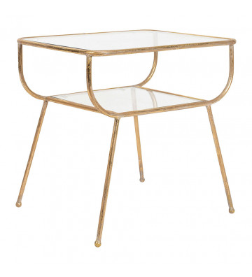 Coffee table in gold metal 47x40xH47cm - cote table - nardini forniture