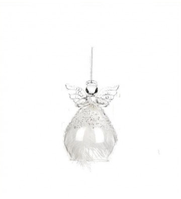 Christmas ball angel with wings and feathers H12cm - goodwill - nardini forniture