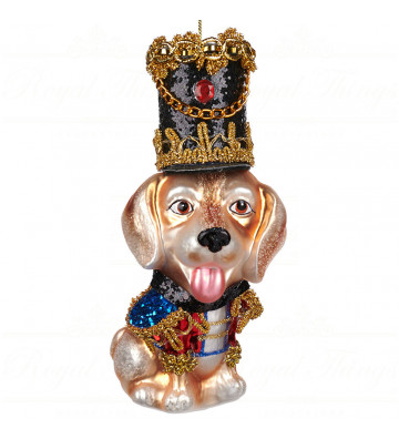 Christmas ball dog nutcracker in glass 15cm - goodwill - nardini forniture
