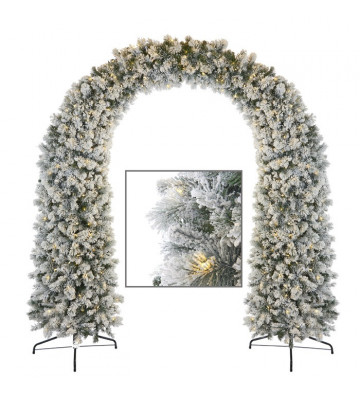 Artificial pine arch with snow 800led 254cm - goodwill - nardini forniture