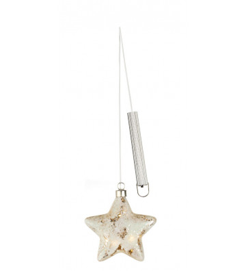 Christmas ball star with internal led 15cm - l black goose - nardini forniture