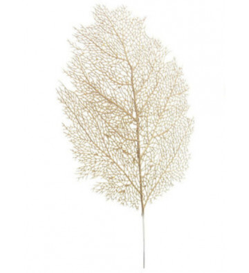 Artificial leaf gold glitter 60cm - nardini forniture