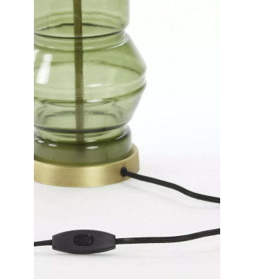 Lamp base in green glass 15xH37cm