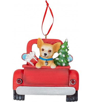 Christmas ball Chihuahua in the car 13cm - nardini forniture