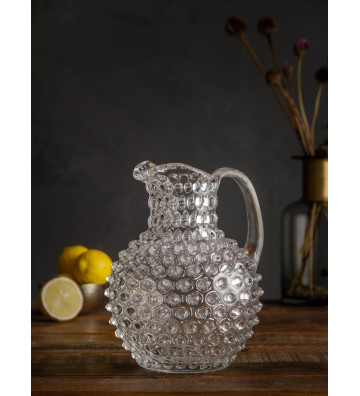 Clear glass jug diamond tip 2L - chehoma - nardini forniture