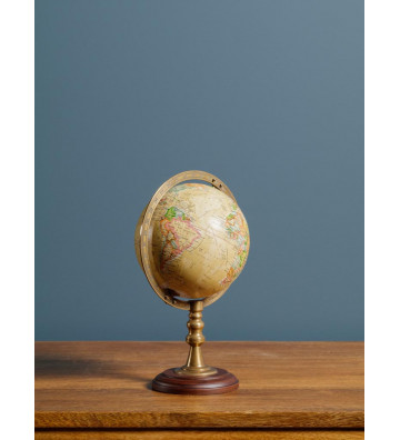 Globe in brass and wood 26cm - chehoma - nardini forniture