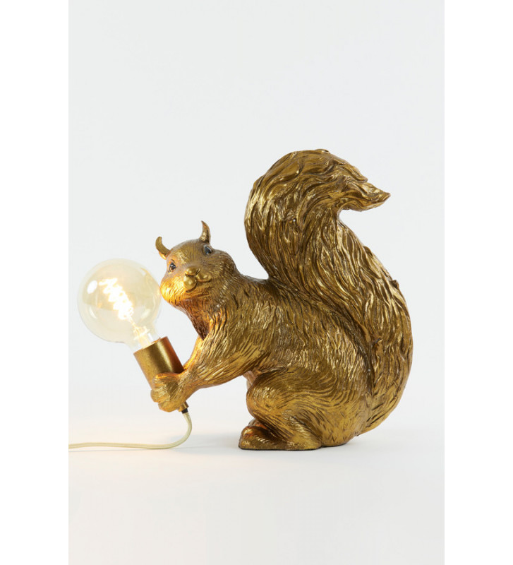 gold squirrel lamp