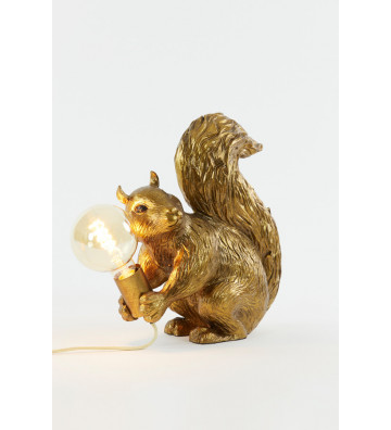 Gold squirrel table lamp 29x32cm - light and living - nardini supplies