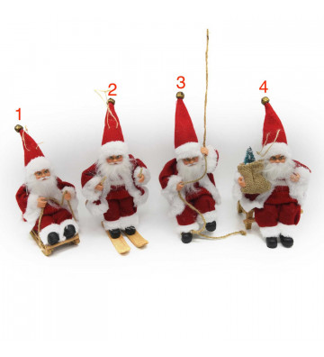 Santa claus in red fabric / 4 shapes - nardini supplies