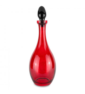 Red glass bottle with black cap Xmas - baci milano - nardini supplies