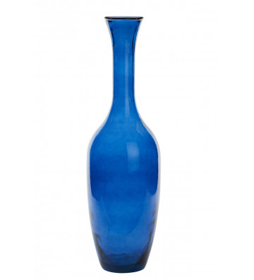 Floor vase in blue glass H100cm - light and living - nardini supplies