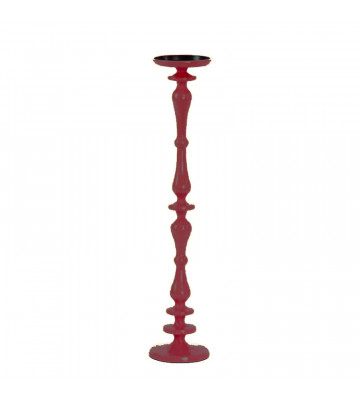Red metal candle holder H51cm - light and living - nardini supplies