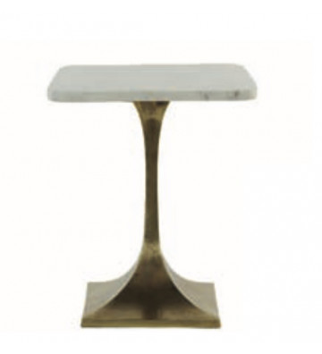 Coffe table oro con piano in marmo bianco 45cm - light and living - nardini forniture