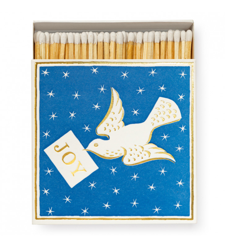 Matchbox Blue and Gold Christmas Dove 110mm - The Archivist - Nardini Forniture