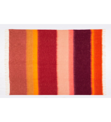 Matisse-16 blanket in Mohair with colored stripes 130x200cm