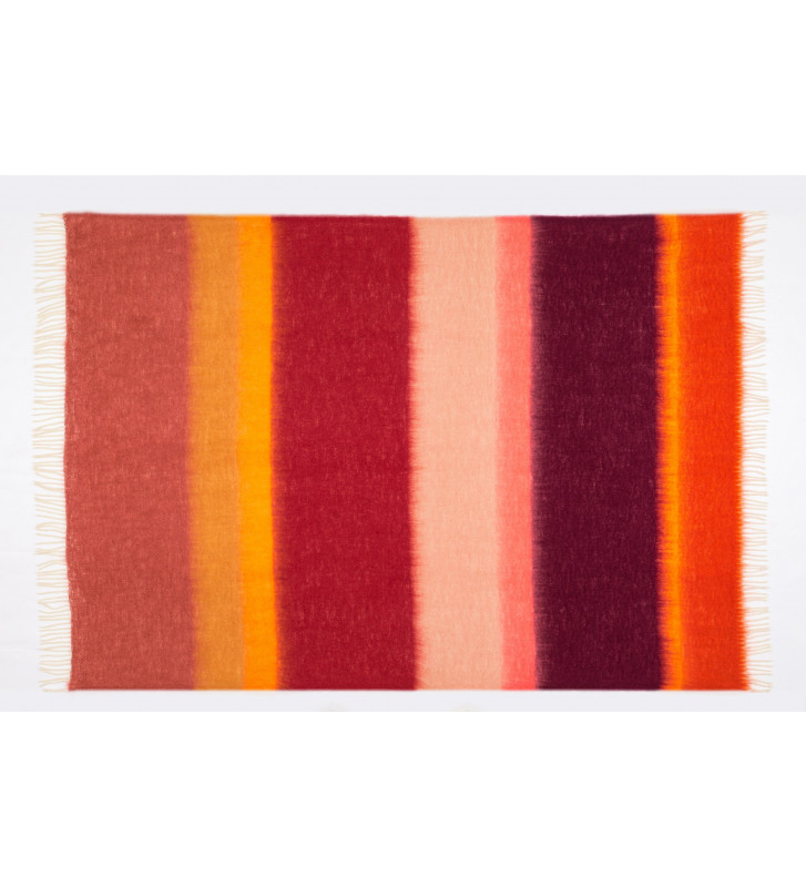 Matisse 16 blanket in Mohair with colored stripes 130x200cm - Mantas Ezcaray - Nardini Forniture
