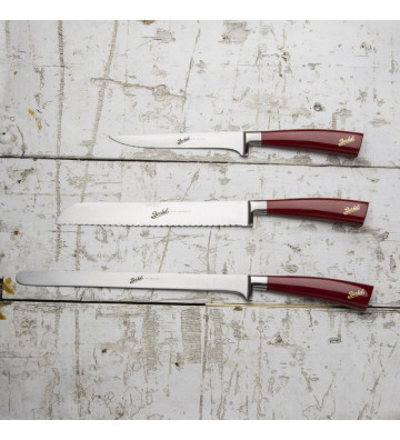 Ham set of 3 red elegance knives - berkel - nardini supplies