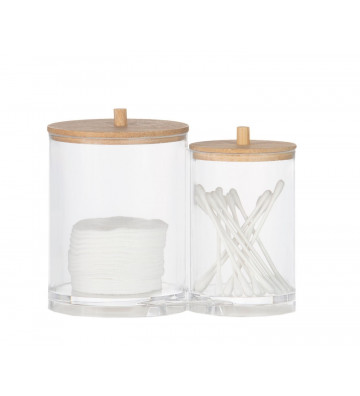 Organizer jars in plastic and bamboo - andrea house - nardini supplies