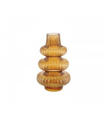 Decorative vase in vintage orange glass - andrea house - nardini supplies