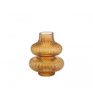 Orange glass decorative vase H20cm - andrea house - nardini supplies