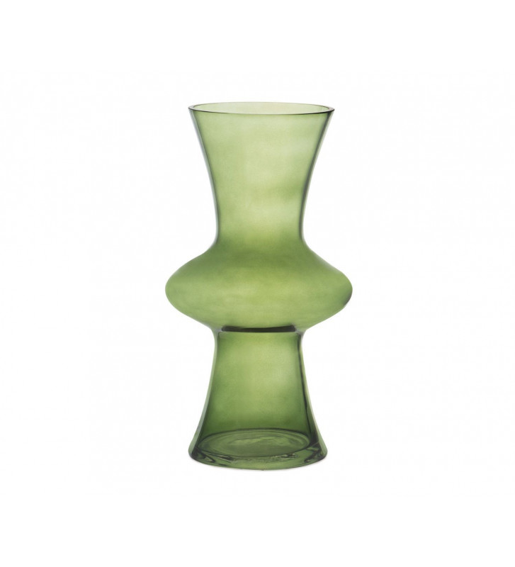 Vaso di design in vetro verde H30cm - andrea house - nardini forniture