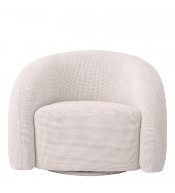 Nouvelle white swivel armchair