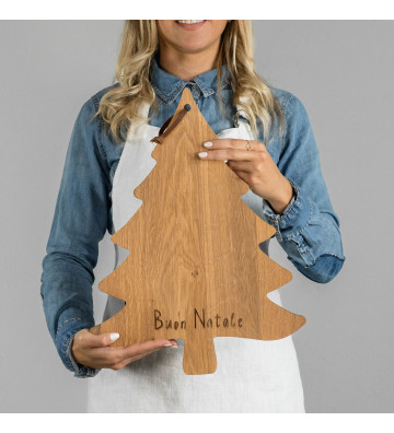 Christmas tree wooden cutting board "merry christmas" - nardini supplies
