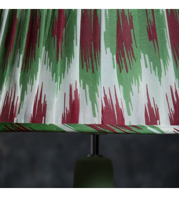 Pleated lampshade in green Ikat silk - nardini supplies